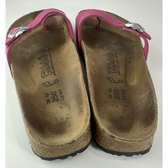 Birk's x Birkenstock Piazza Strappy Buckle Sandals Pink Slip On Womens US Size 8 - Picture 9 of 15
